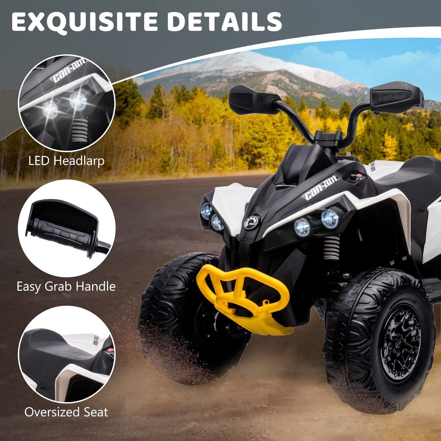 Electric Ride-On Car for Kids with LED Lights, Music, and Wide Seat - Perfect Gift for Playtime Fun!