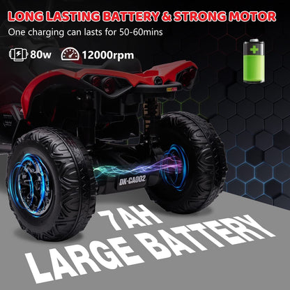 Electric Ride-On Car for Kids with LED Lights, Music, and Wide Seat - Perfect Gift for Playtime Fun!