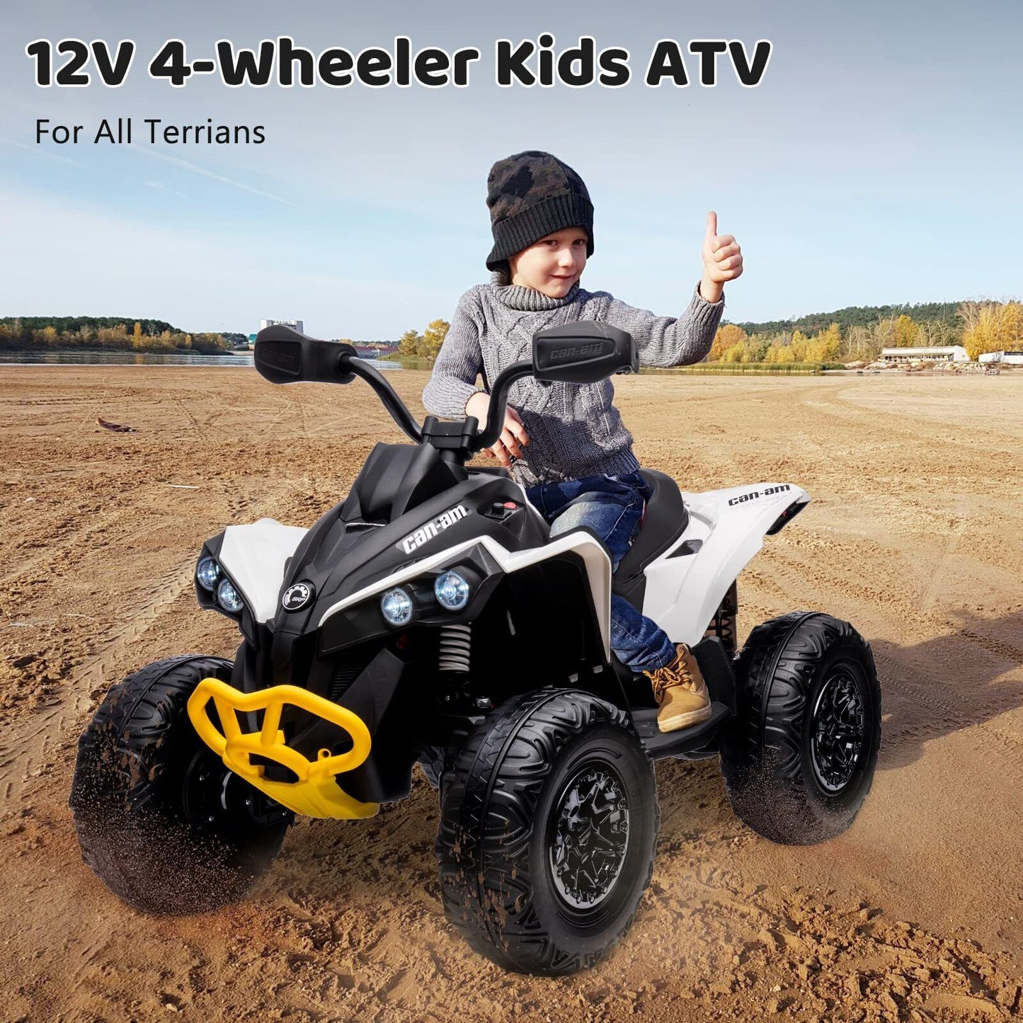 Electric Ride-On Car for Kids with LED Lights, Music, and Wide Seat - Perfect Gift for Playtime Fun!
