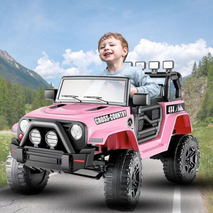 Electric Ride-On Car for Kids with Parental Remote Control - 12V Truck Design
