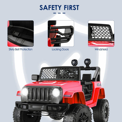Electric Ride-On Car for Kids with Parental Remote Control - 12V Truck Toy