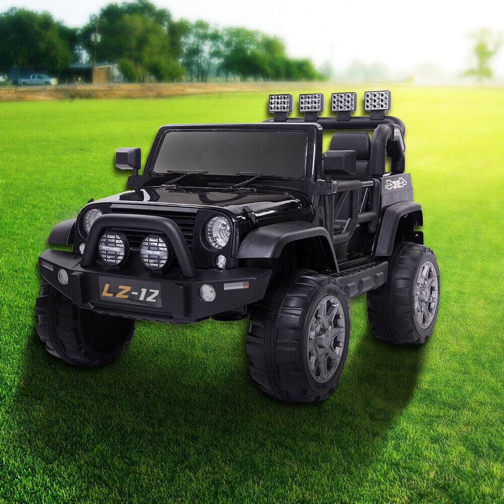 Electric Ride-On Car for Kids with Remote Control - 12V Rechargeable Battery, 4 mph Speed, Black