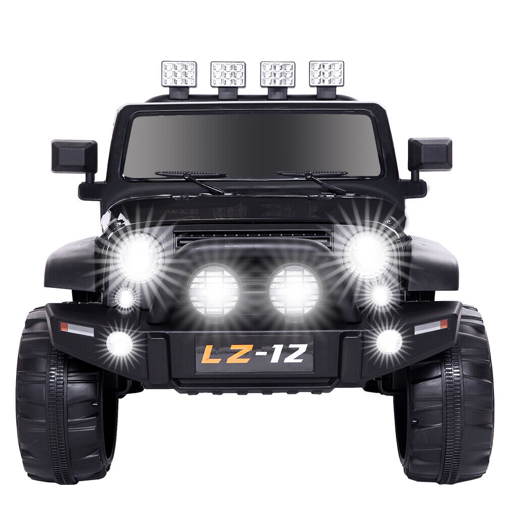 Electric Ride-On Car for Kids with Remote Control - 12V Rechargeable Battery, 4 mph Speed, Black