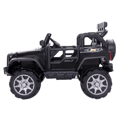 Electric Ride-On Car for Kids with Remote Control - 12V Rechargeable Battery, 4 mph Speed, Black