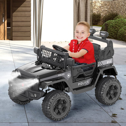 Electric Ride-On Car for Kids with Remote Control, 2 Speeds, and LED Lights - Perfect Holiday Gift!