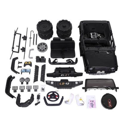 Electric Ride-On Car for Kids with Remote Control - 3 Speeds, 12V Battery, Black