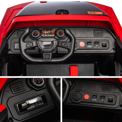 Electric Ride-On Car for Kids with Remote Control, Adjustable Seat Belt, MP3 Player, and 4-Wheel Drive