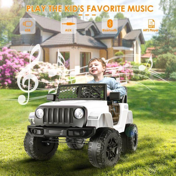 12V Electric Ride-On Car for Kids with Remote Control and 3 Speed Options