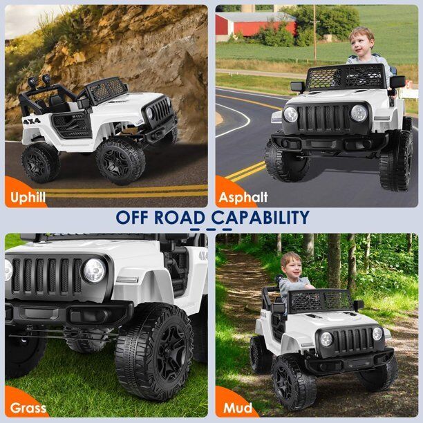 12V Electric Ride-On Car for Kids with Remote Control and 3 Speed Options