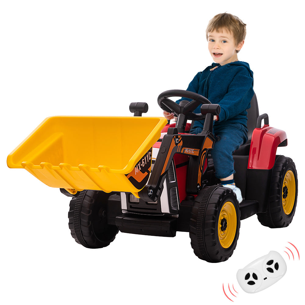 Electric Ride-On Car for Kids with Remote Control and Bucket - 12V Battery Powered