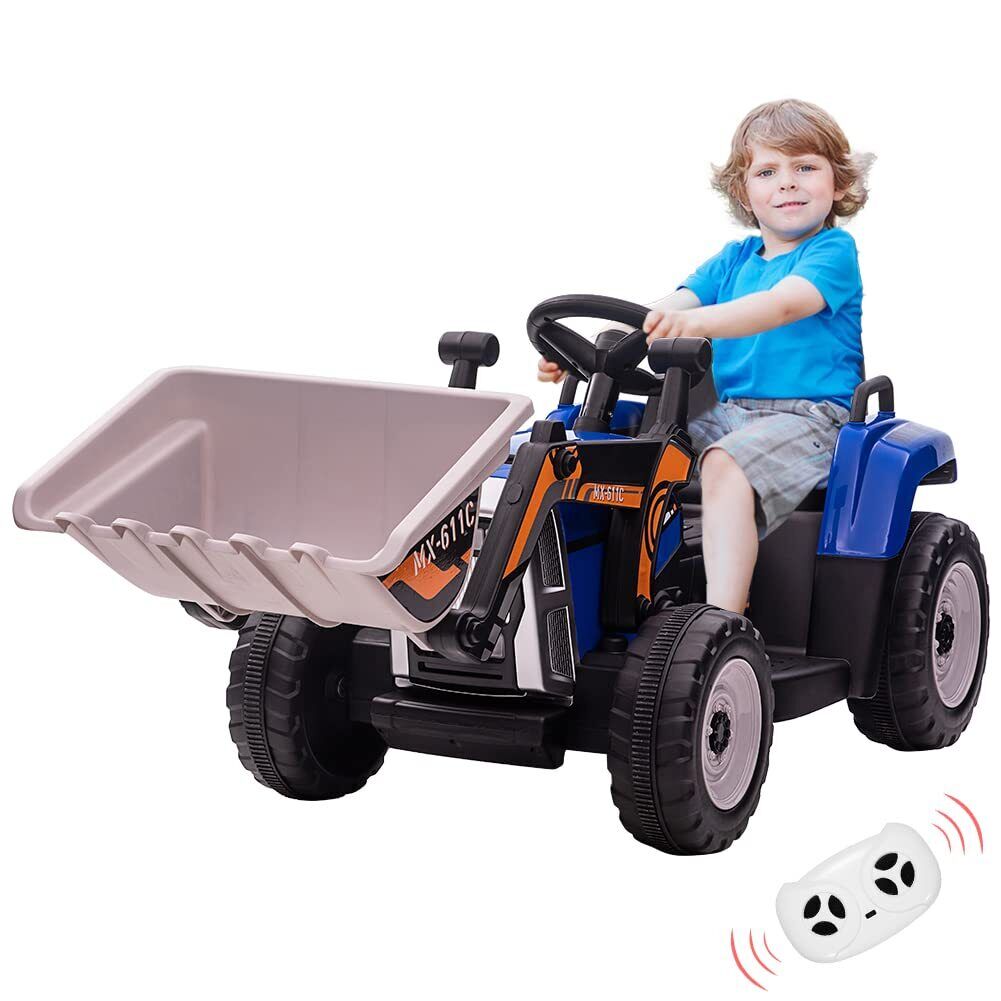 Electric Ride-On Car for Kids with Remote Control and Bucket - 12V Battery Powered