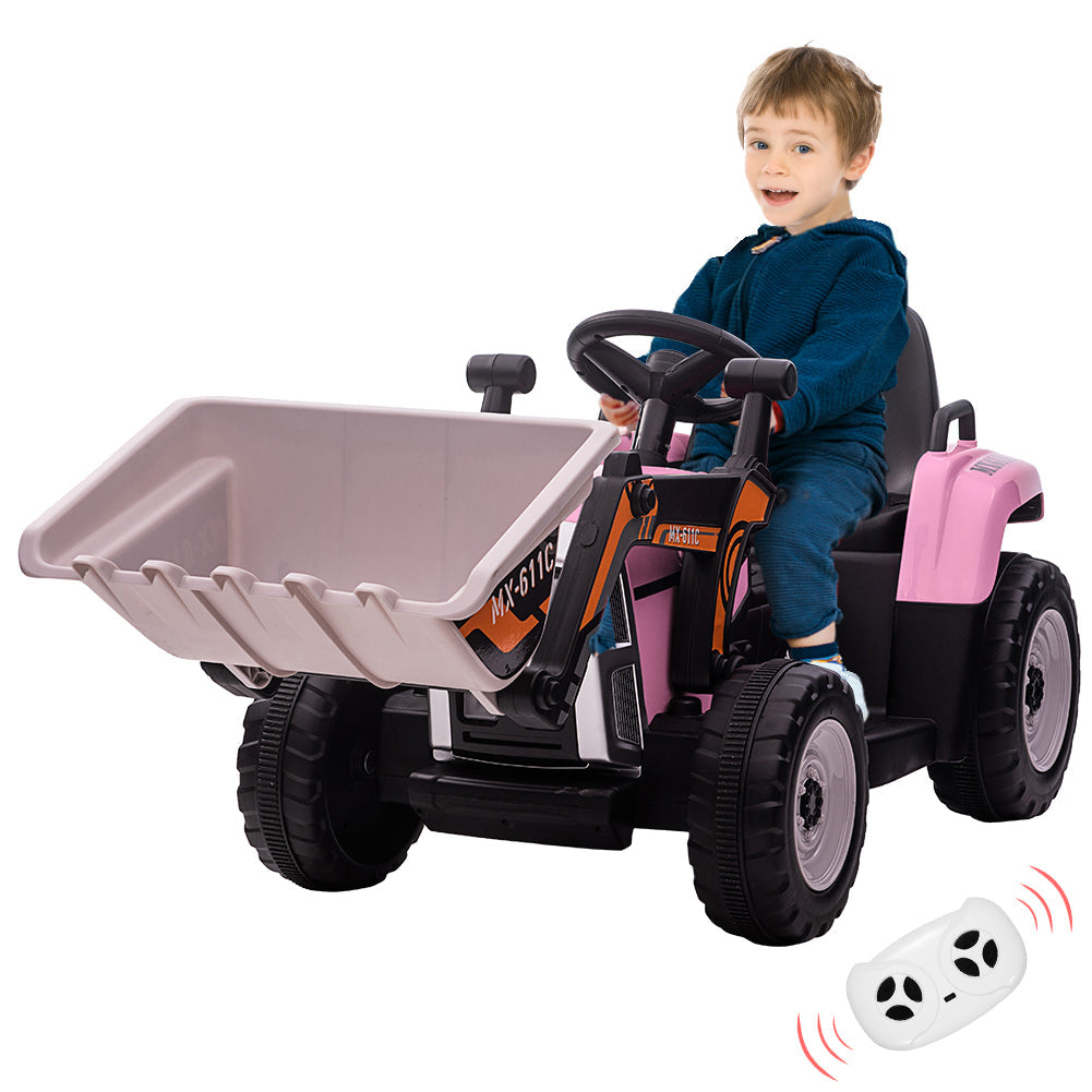 Electric Ride-On Car for Kids with Remote Control and Bucket - 12V Battery Powered