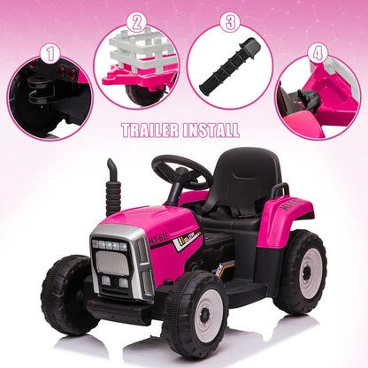 Electric Ride-On Car for Kids with Remote Control and LED Lights - 12V Battery Powered Toy Vehicle