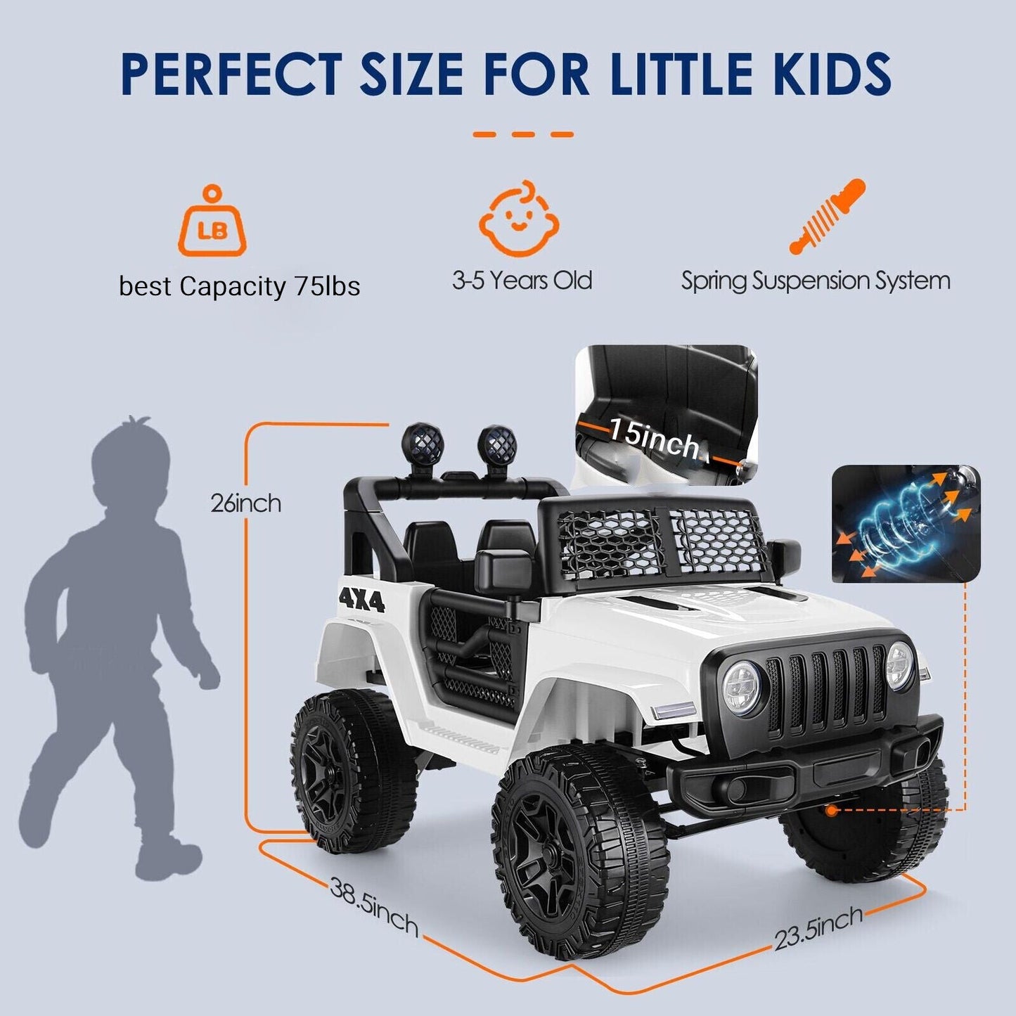 Electric Ride-On Car for Kids with Remote Control and MP3 Player - 12V Children's Truck