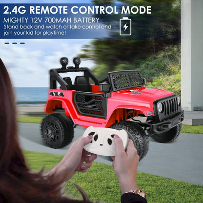 Electric Ride-On Car for Kids with Remote Control and MP3 Player - 12V Children's Truck Toy
