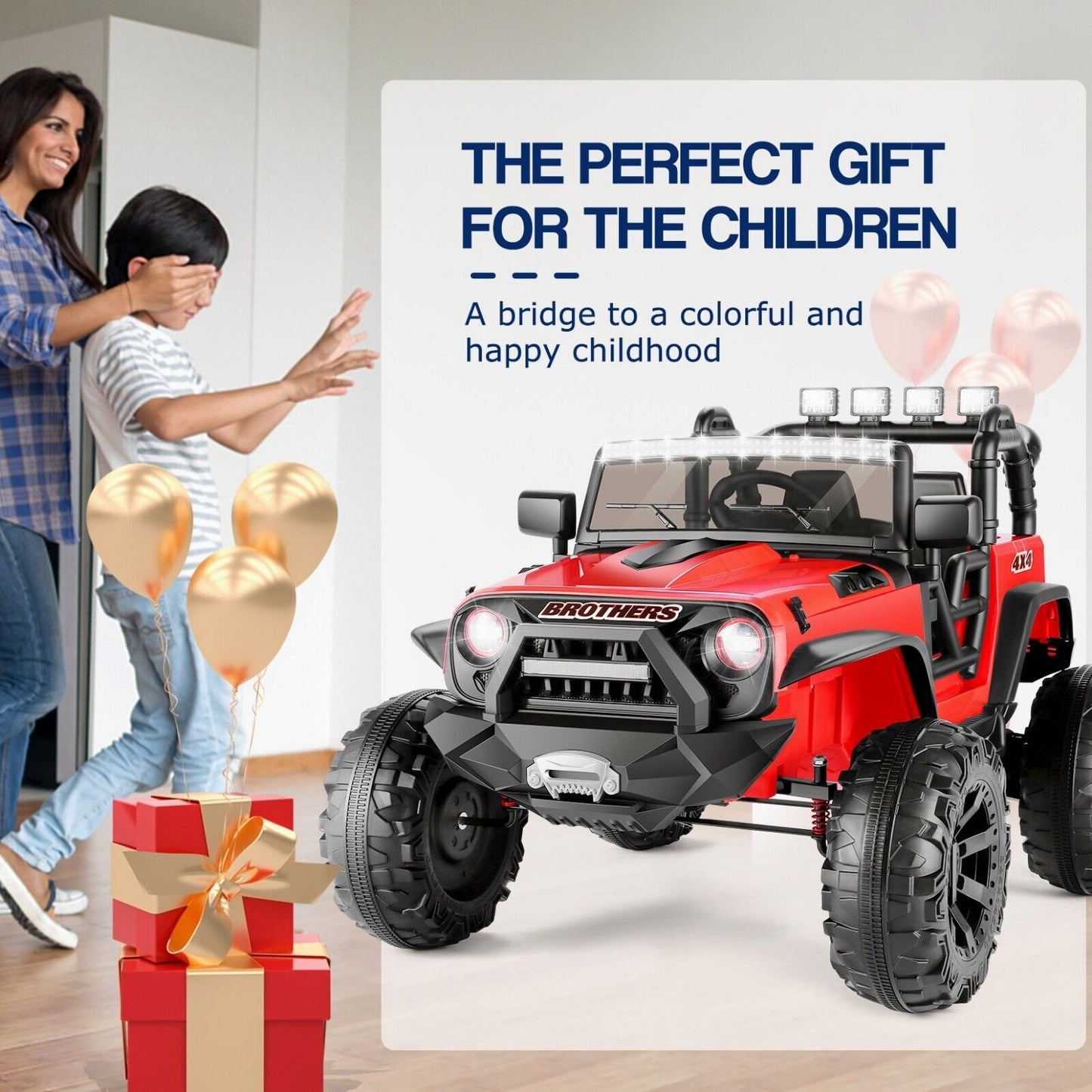 Electric Ride-On Car for Kids with Parental Remote Control and MP3 Player - Perfect Gift!