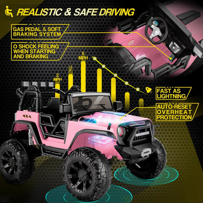Electric Ride-On Car for Kids with Parental Remote Control and MP3 Player - Perfect Gift!