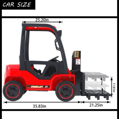 Electric Ride-On Car Toy with 3 Speeds and Lifting Rod for Children