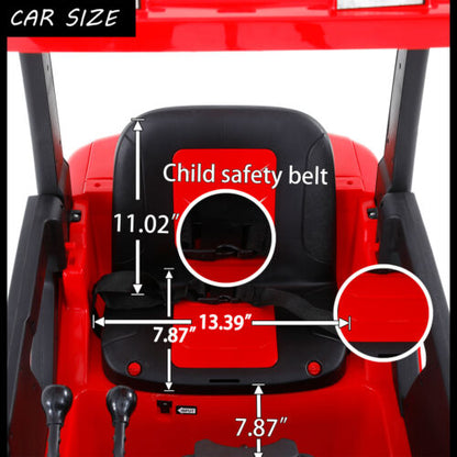 Electric Ride-On Car Toy with 3 Speeds and Lifting Rod for Children