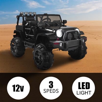 Electric Ride-On Car Truck for Kids with Remote Control, MP3 Player, and LED Lights - 3 Speed Options