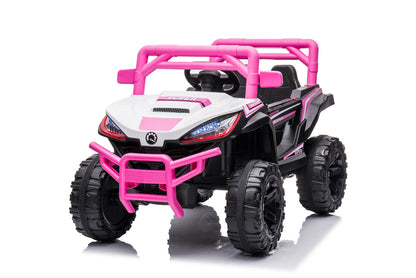 Electric Ride-On Car Truck for Kids with Remote Control, Music, and LED Lights - 12V One-Button Start