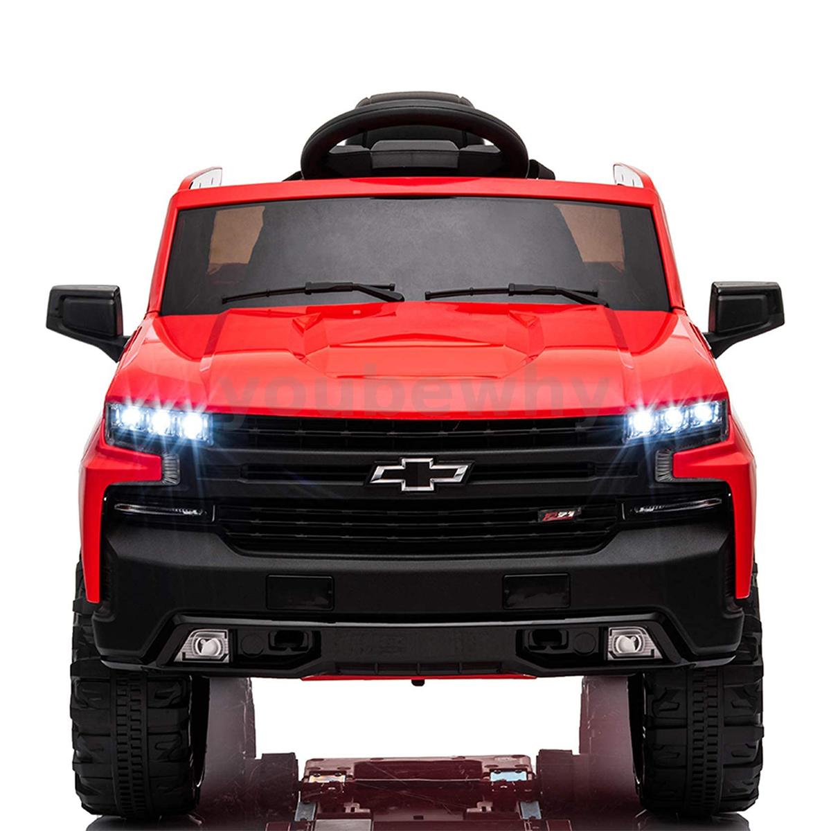 Electric Ride On Car Truck Toy with Remote Control, Music, and LED Lights - 12V Safety Power for Endless Fun!