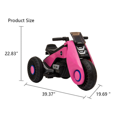 Electric Ride-On Motorcycle for Kids with Music, Horn, and Headlights - 3 Wheels