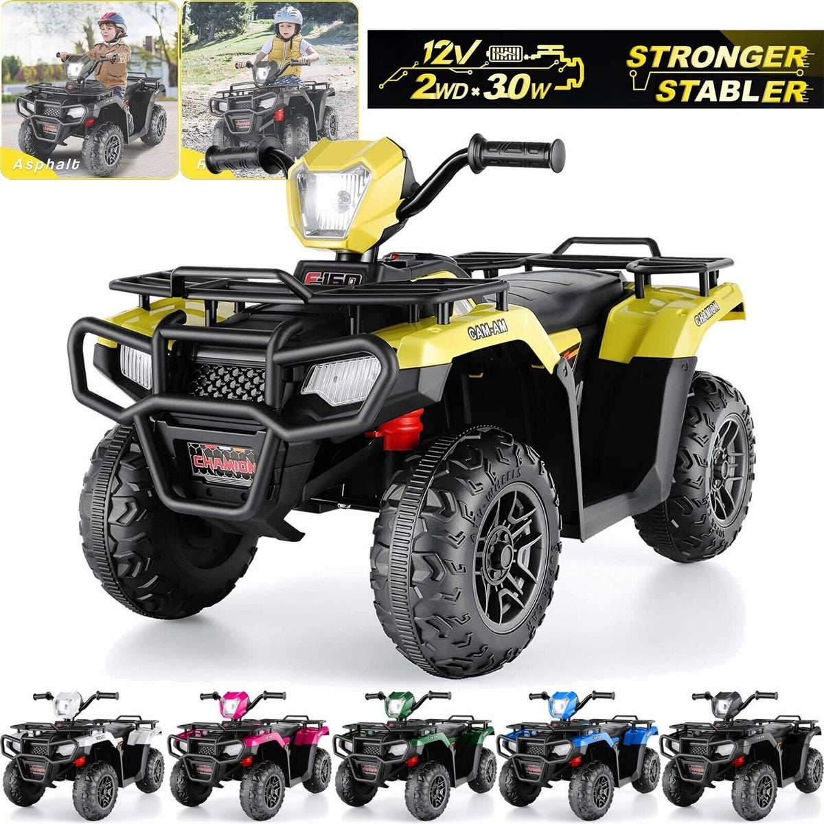 Electric Ride-On Toy Truck for Kids Ages 2-9 with 12V Battery and 4-Wheel Drive