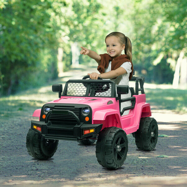 Electric Ride-On Toy Truck for Kids with Remote Control and 3 Speed Options