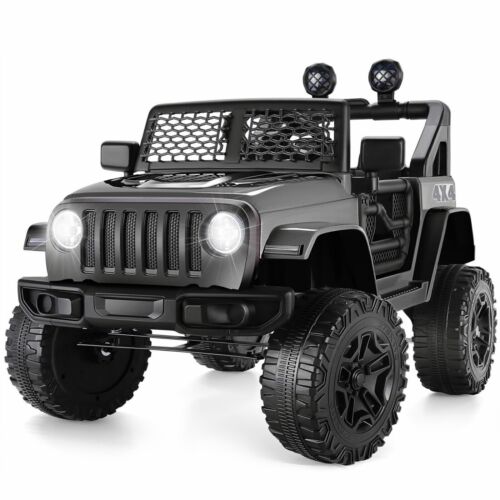 Electric Ride-On Toy Truck for Kids with Remote Control, MP3 Player, and LED Lights - 12V