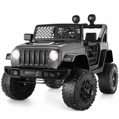 Electric Ride-On Toy Truck for Kids with Remote Control, MP3 Player, and LED Lights - 12V