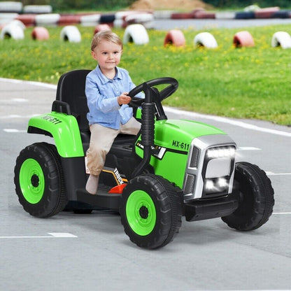 Electric Ride-On Tractor for Kids with 3 Gears and Remote Control - Includes Trailer Toy
