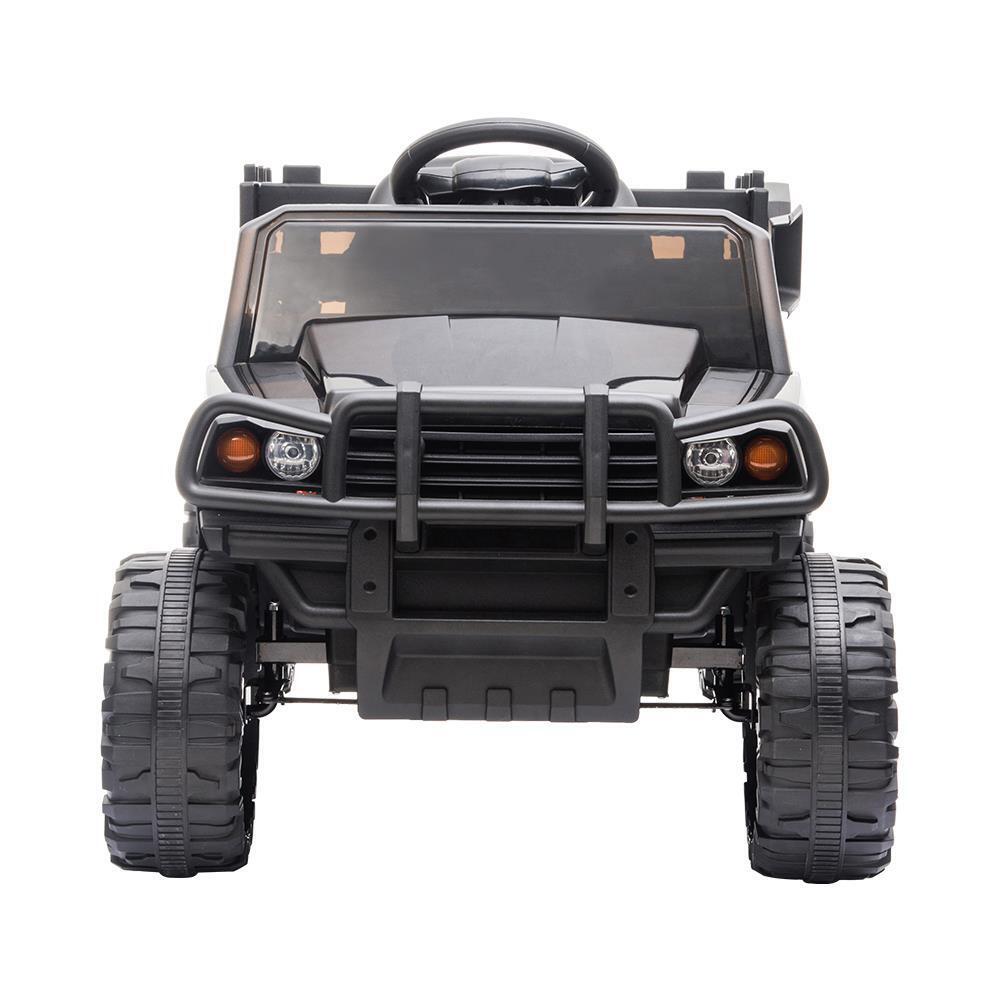 Electric Ride-On Tractor Truck with Music and Remote Control for Kids, Black