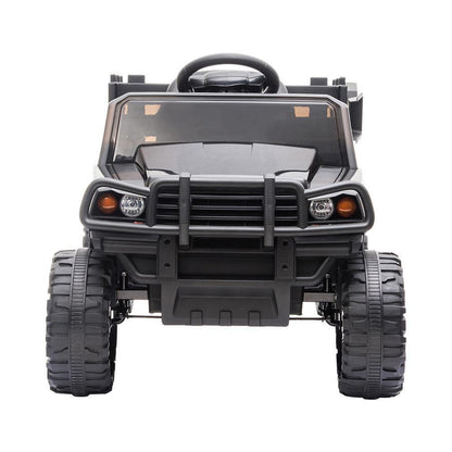 Electric Ride-On Tractor Truck with Music and Remote Control for Kids, Black