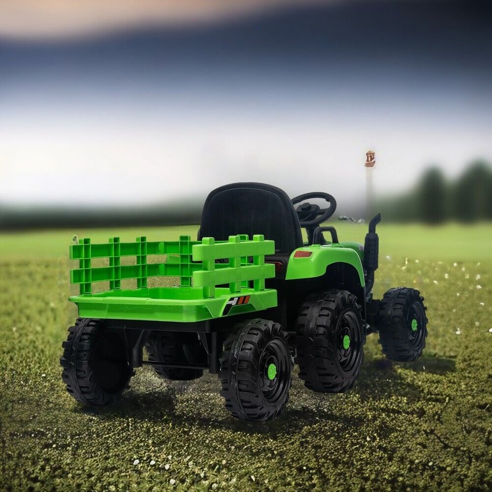 Electric Ride-On Tractor with Remote Control for Kids - 12V Battery Powered Toy Car