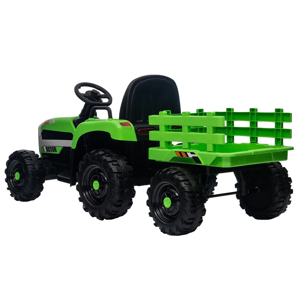 Electric Ride-On Tractor with Remote Control for Kids - 12V Battery Powered Toy Car