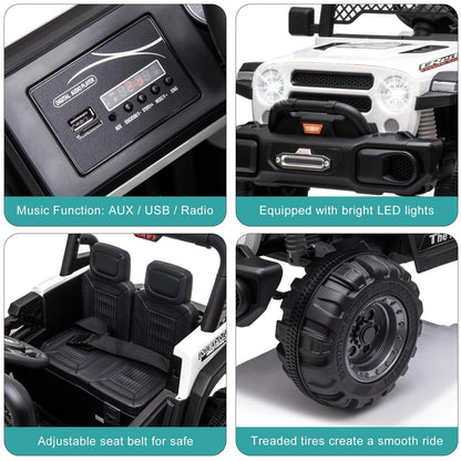 Electric Ride-On Truck for Kids with 3 Speeds and LED Lights - Perfect Gift for Young Drivers!