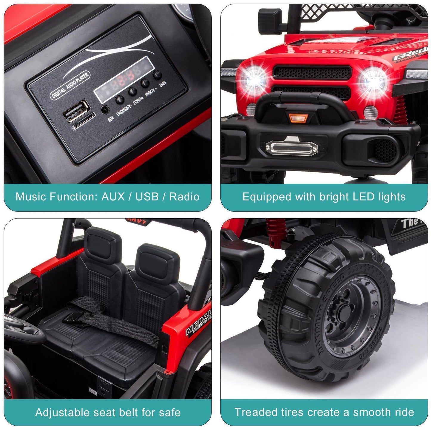 Electric Ride-On Truck for Kids with 3 Speeds and LED Lights - Perfect Gift for Young Drivers!
