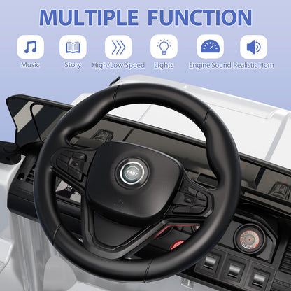 Electric Ride-On Truck for Kids with 3 Speeds, LED Lights, Music, and MP3 Player