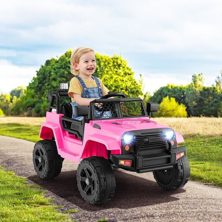 Electric Ride-On Truck for Kids with Remote Control and Headlights - 12V Children's Toy Car