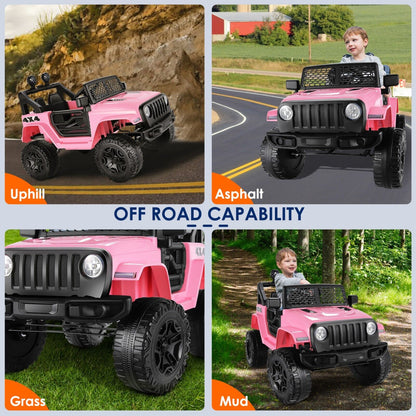 Electric Ride-On Toy Truck for Kids with Bluetooth Remote Control - 12V