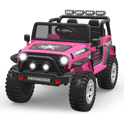 Electric Ride-On Truck for Kids with Remote Control, LED Lights, 2 Speeds, and MP3 Music