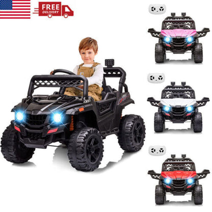 Electric Ride-On Truck for Kids with Remote Control, LED Lights, and Music