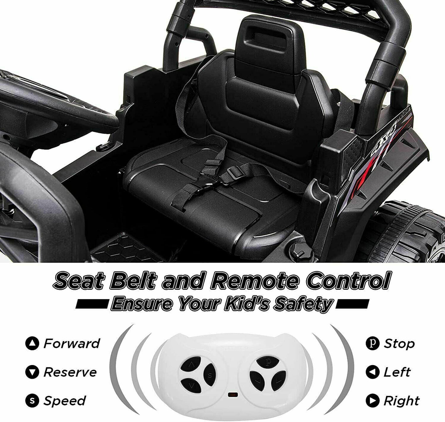 Electric Ride-On Truck for Kids with Remote Control, LED Lights, and Music