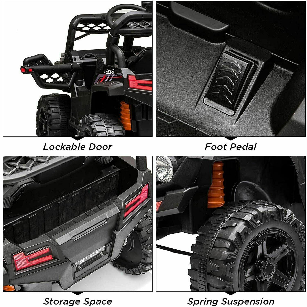 Electric Ride-On Truck for Kids with Remote Control, LED Lights, and Music