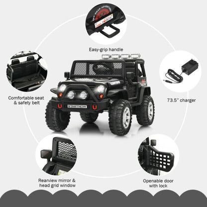 Electric Ride-On Truck for Kids with Remote Control, Lights, and Music - Perfect for Outdoor Fun!