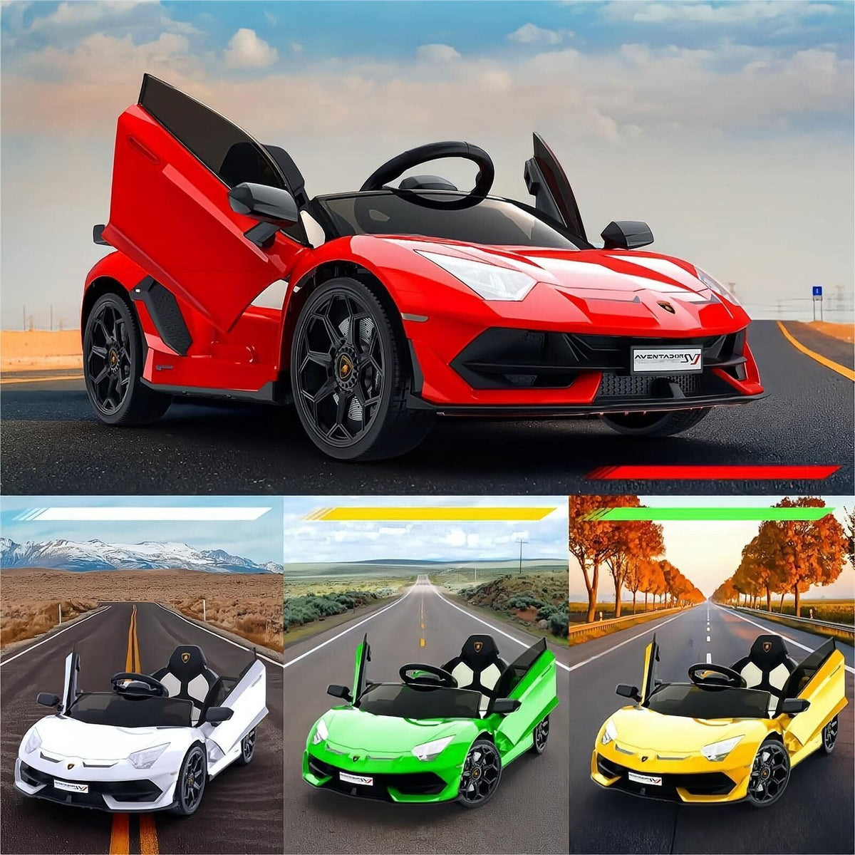 Electric Sport Car Toy for Kids with LED Lights - Perfect Xmas Gift!