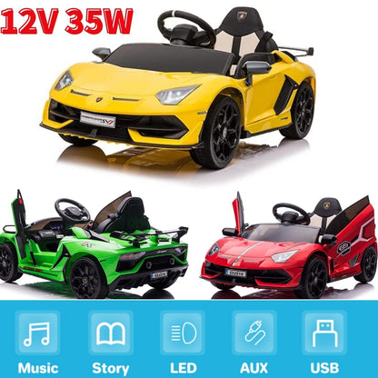Licensed Lamborghini Electric Ride-On Car for Kids - Perfect Xmas or Bday Gift!