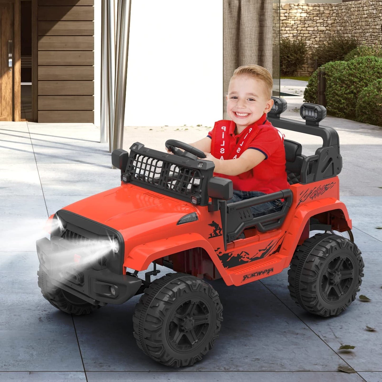 Electric Toy Jeep for Kids with Bluetooth Remote Control - Perfect Xmas Gift!