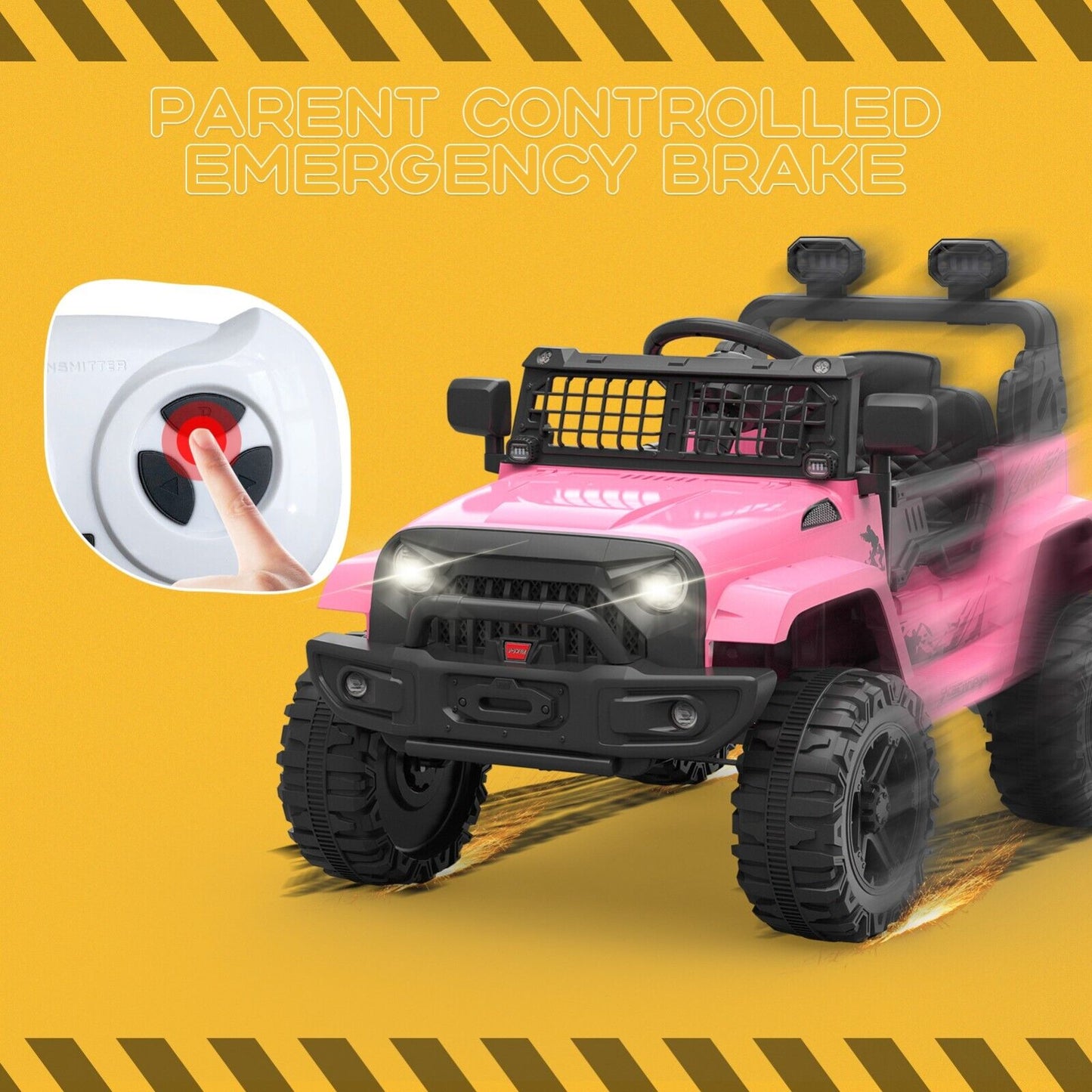 Electric Toy Truck for Kids with Bluetooth and Remote Control - 12V Ride On Car